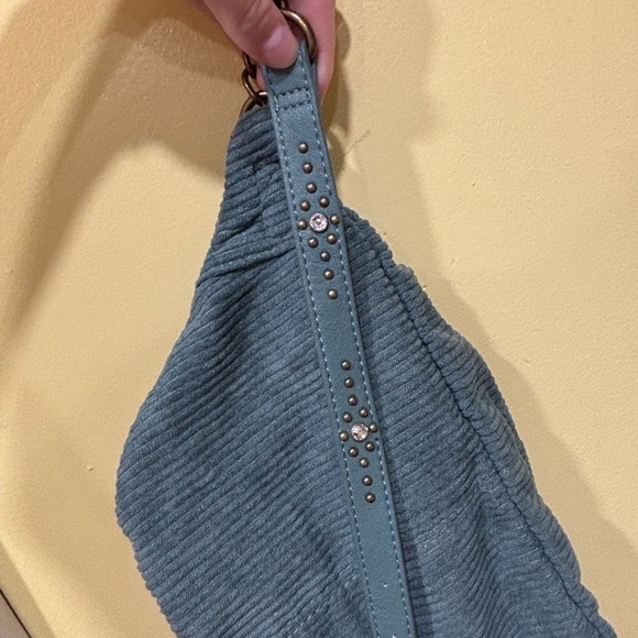 Blue Corduroy Women's Bag - Picture 2 of 5